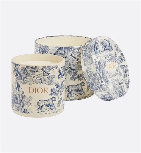 Large Hortensia Scented Candle Blue Toile de Jouy 